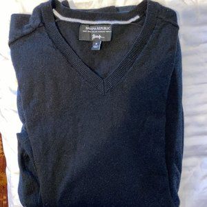 Black V-neck sweater Banana Republic